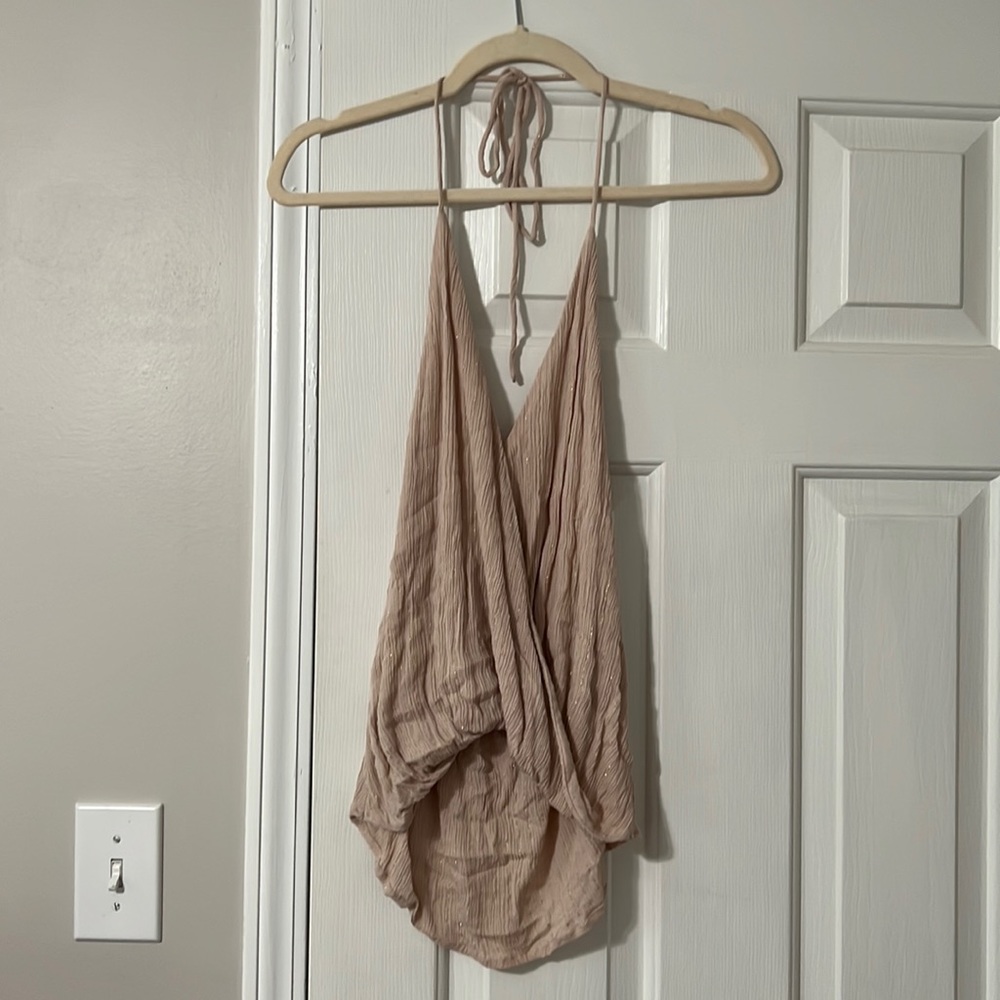 Open back tank top.
